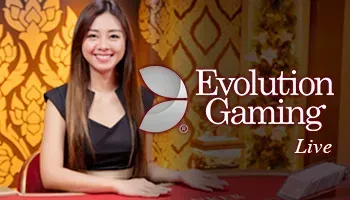 Live casino table with a professional dealer and cards